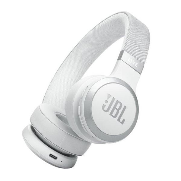 سماعة رأس Live 670 لاسلكية عازلة للضوضاء من JBL | أبيض سماعة رأس Live 670 لاسلكية عازلة للضوضاء من JBL | أبيض